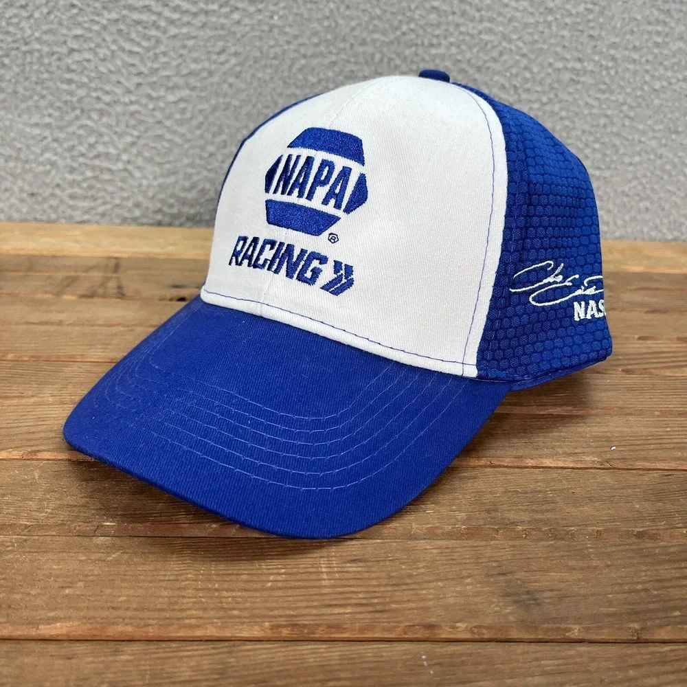 NAPA‎ Racing Hat Adult Blue White Strap Back Cap NASCAR Mechanic Garage Workwear
